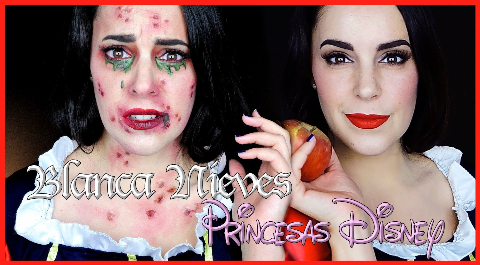 Tutorial de maquillaje de Blancanieves envenenada en vídeo