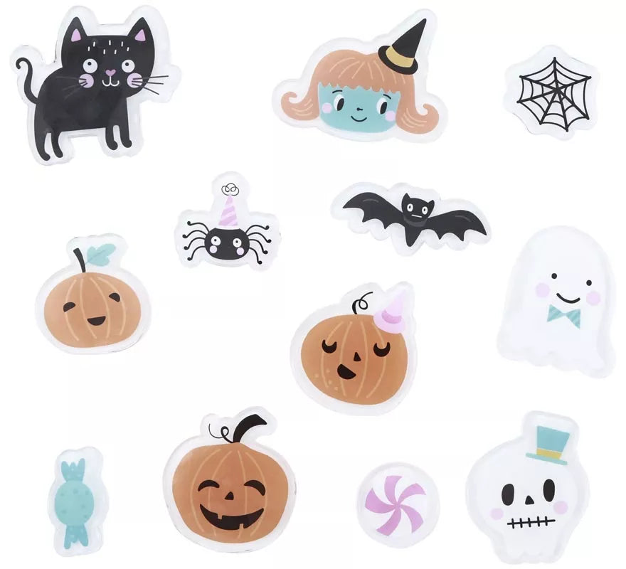 Translation missing: en.12 Pegatinas de Gel Calabazas y Fantasmas modelos surtidos