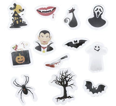 12 Dracula and Ghost Gel Stickers assorted models