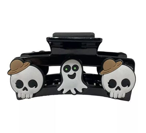 2 Pinzas de Fantasma y Calaveras para el Pelo de 9 cm