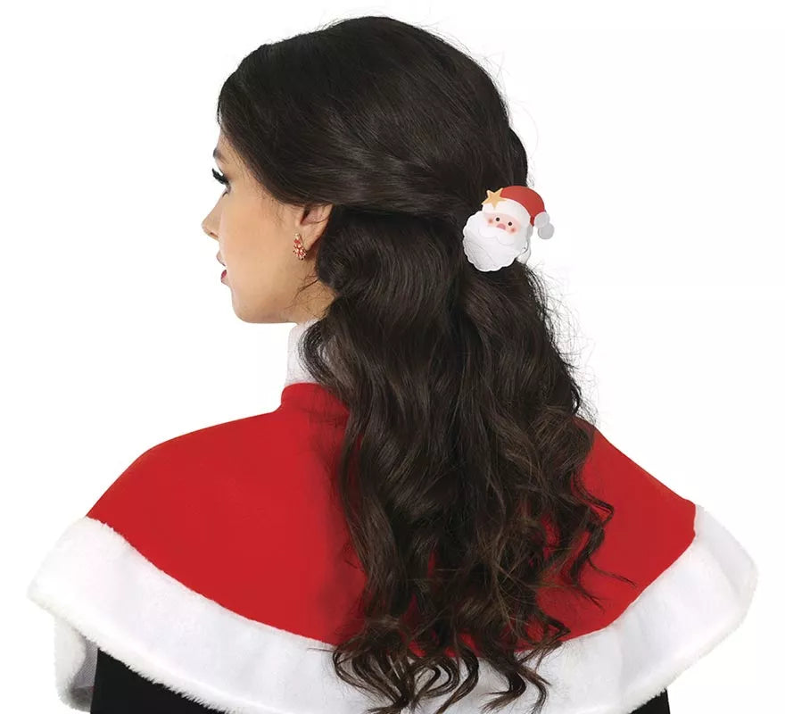 2 Pinzas de Papa Noel para el Pelo de 7 cm