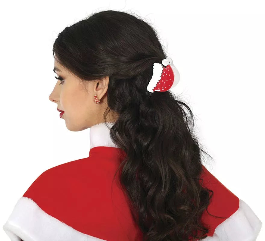 2 Pinzas de Papa Noel para el Pelo de 7 cm