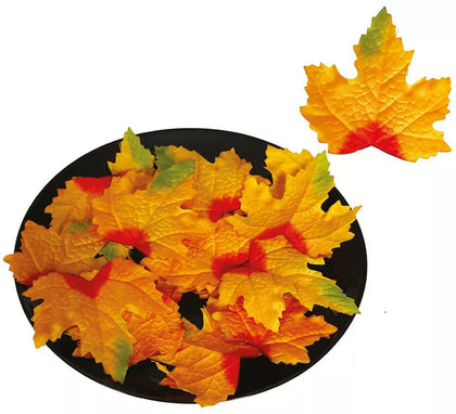 24 Hojas Calabazas naranjas