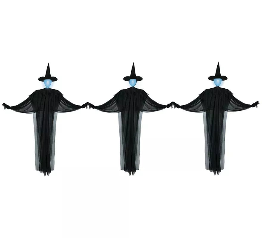3 Brujas negras con Luz de 160 cm