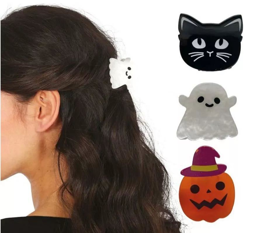 3 Pinzas de Halloween para el Pelo de 4 cm