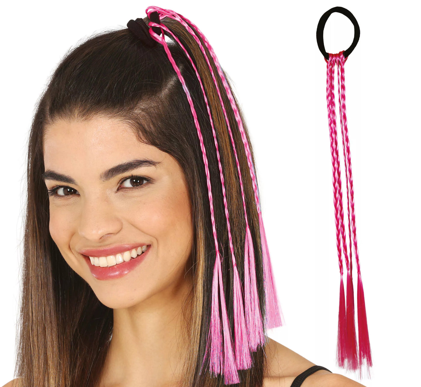 3 Trenzas de 35 cm en varios colores
