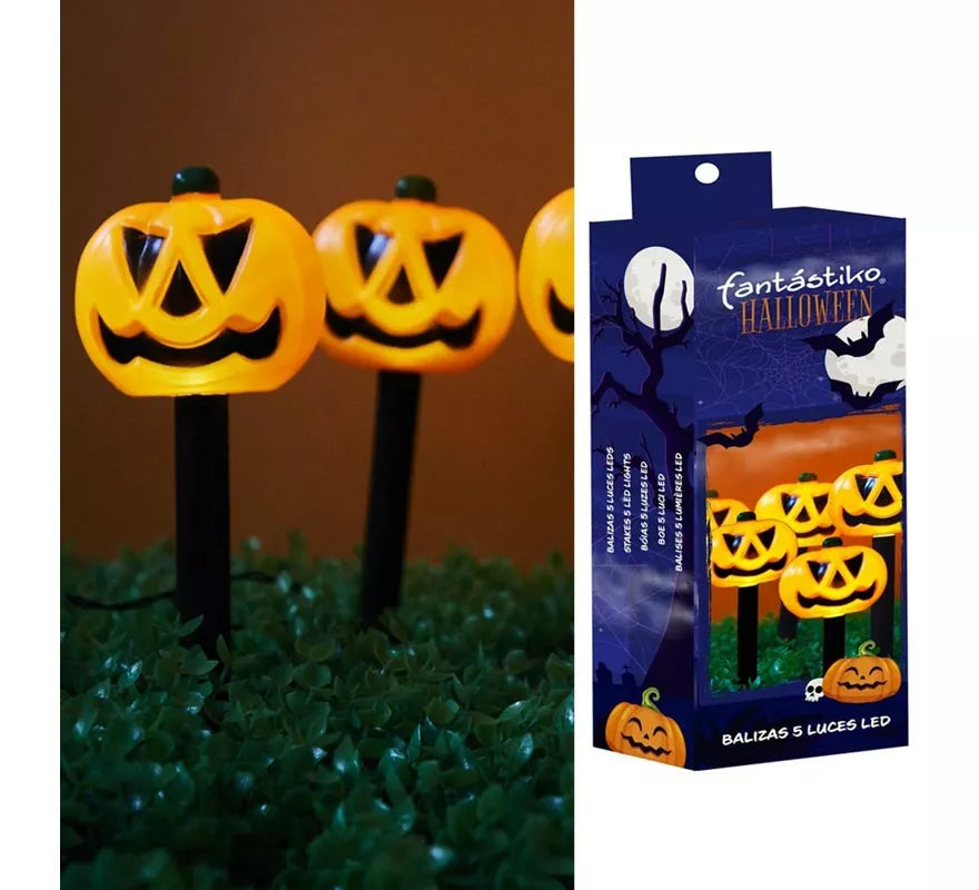 Translation missing: en.5 Faroles Calabaza iluminación LED de 8x39 cm