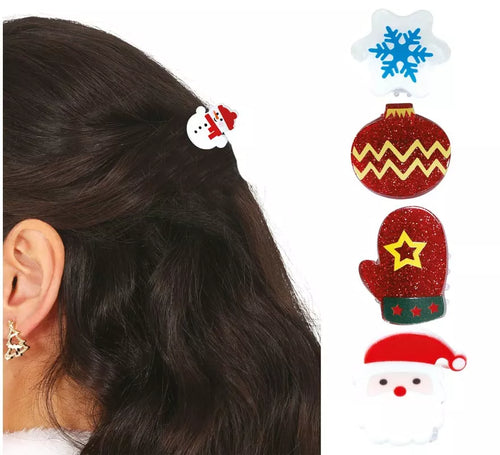 5 Pinzas de Navidad para el Pelo de 2,5 cm