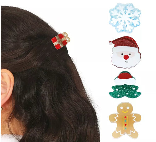 5 Pinzas de Navidad para el Pelo de 3 cm