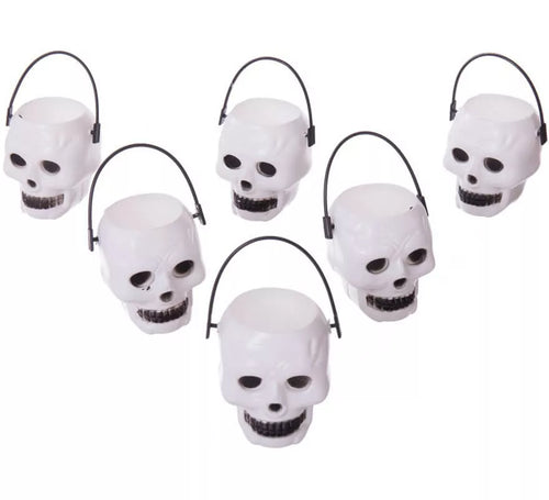 6 Mini Cabezas Calavera de 6x5x5 cm