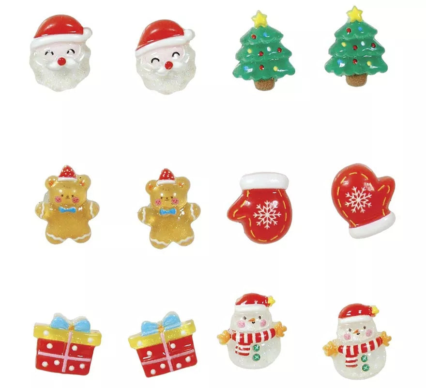 6 Pares de Pendientes Surtidos