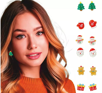 6 Pares de Pendientes Surtidos