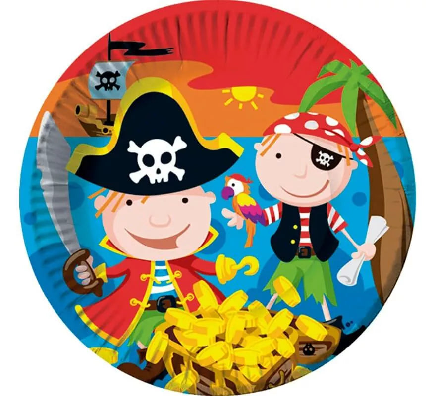 Translation missing: en.6 Platos de Piratas de 22 cm