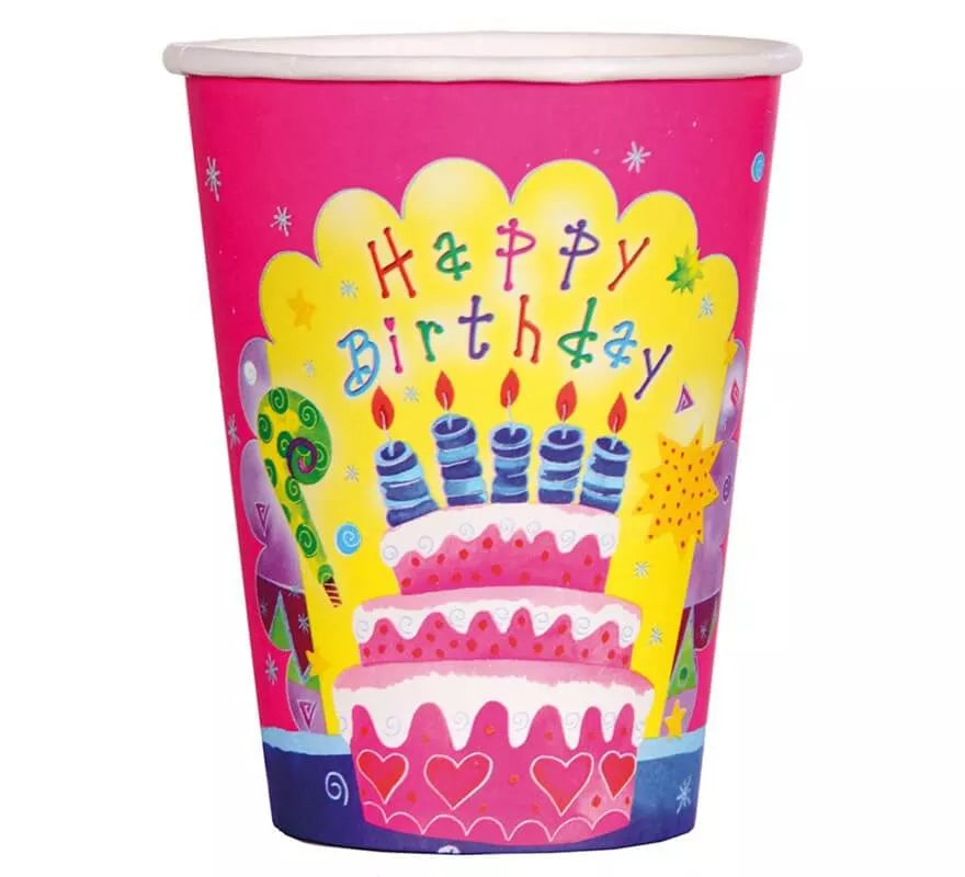Translation missing: en.6 Vasos Happy Birthday de 9 cm