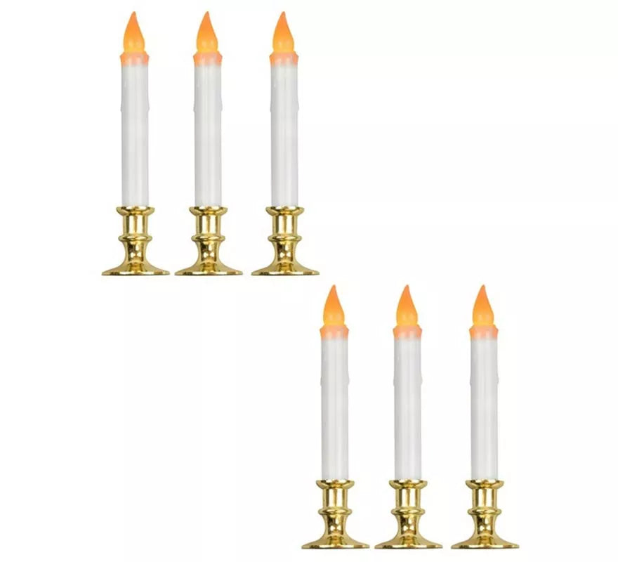 6 Velas Led de 23 cm