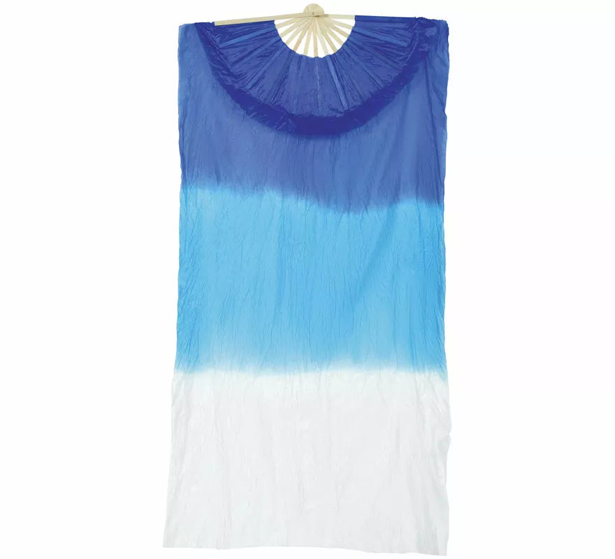 Translation missing: en.Abanico azul y blanco largo de 60x140 cm