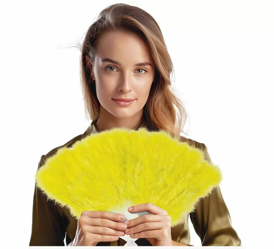 Abanico con Plumas de 16 Palas en varios colores