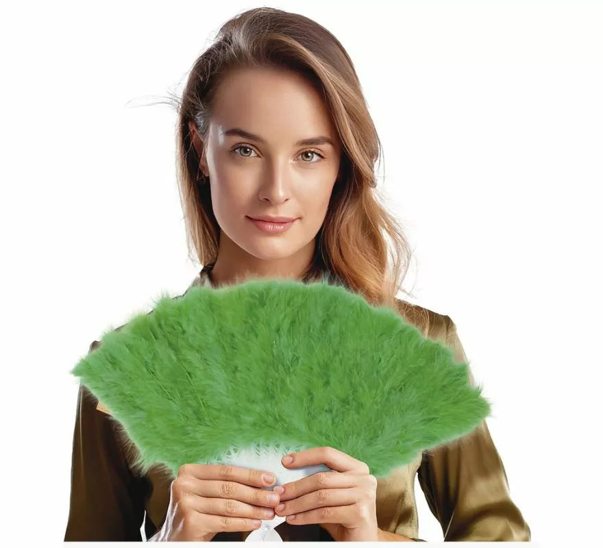 Abanico con Plumas de 16 Palas en varios colores