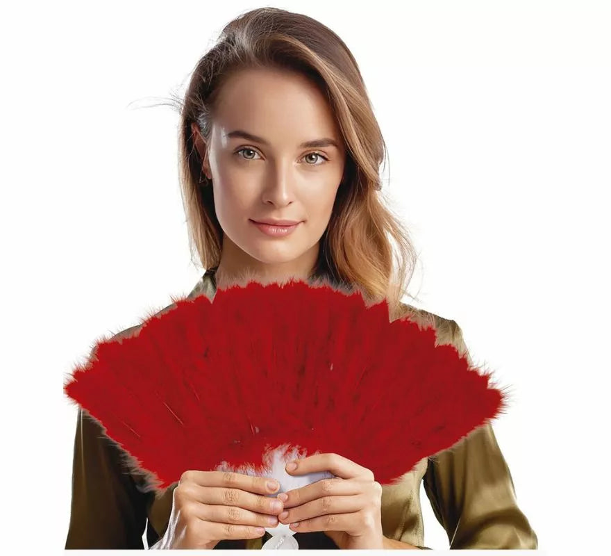 Abanico con Plumas de 16 Palas en varios colores