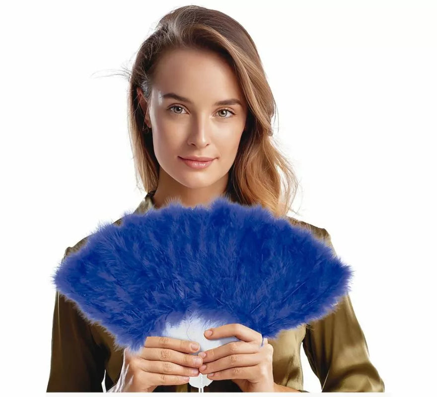 Abanico con Plumas de 16 Palas en varios colores