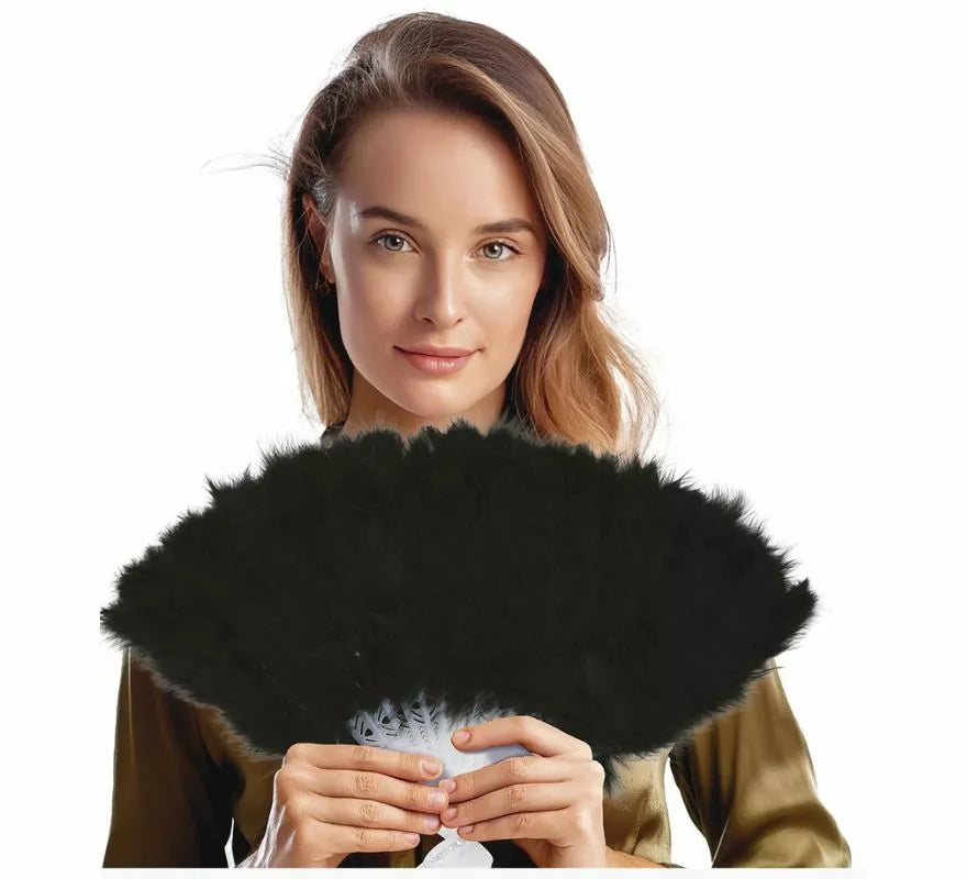 Abanico con Plumas de 16 Palas en varios colores