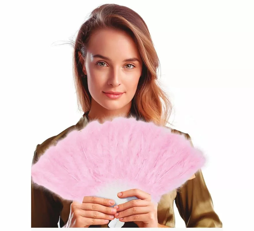Abanico con Plumas de 16 Palas en varios colores