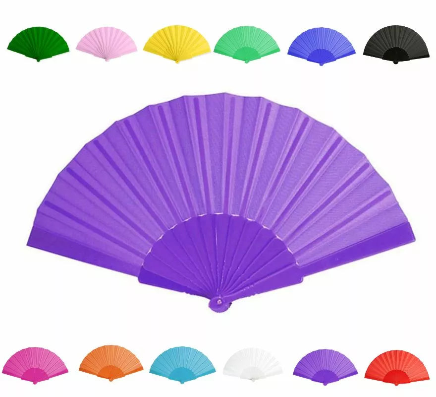 Abanico de Plástico de 43 cm en varios colores