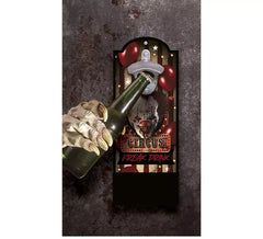 Wooden Circus bottle opener for wall 30x12 cm