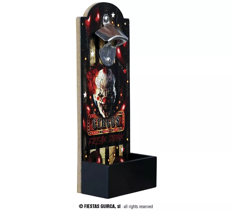 Abrebotellas Circus de Madera para pared de 30x12 cm