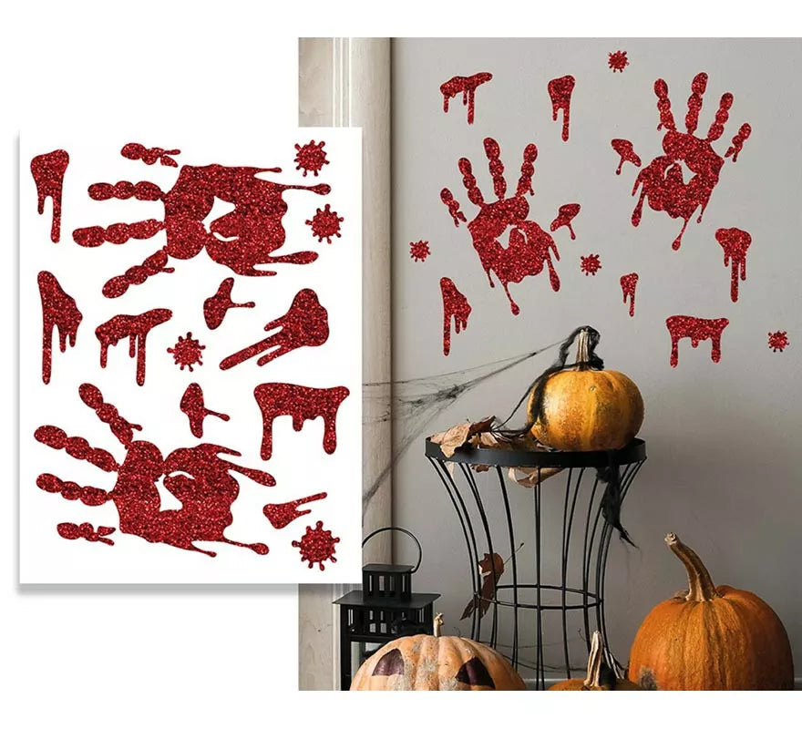 Translation missing: en.Adhesivo Glitter Mano Sangre 30x40 cm