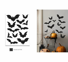 30x40 cm glitter effect bat sticker