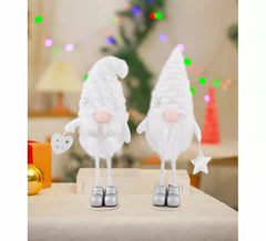 Assorted silver base gnome ornament, 18 cm