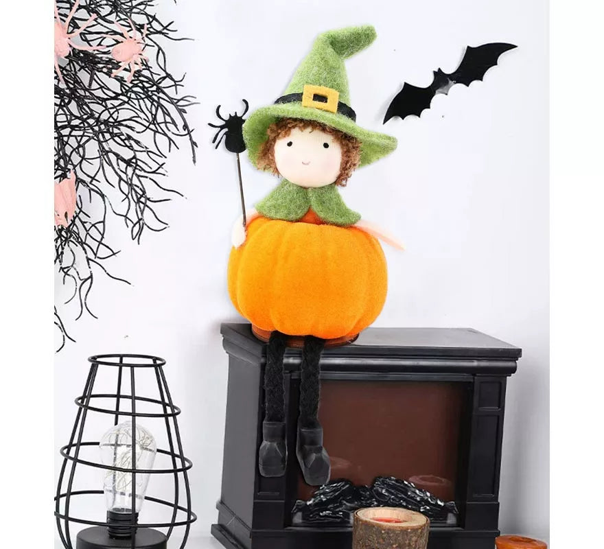 Adorno Muñeco Calabaza Sentado 16 cm