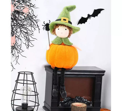 Adorno Muñeco Calabaza Sentado 16 cm
