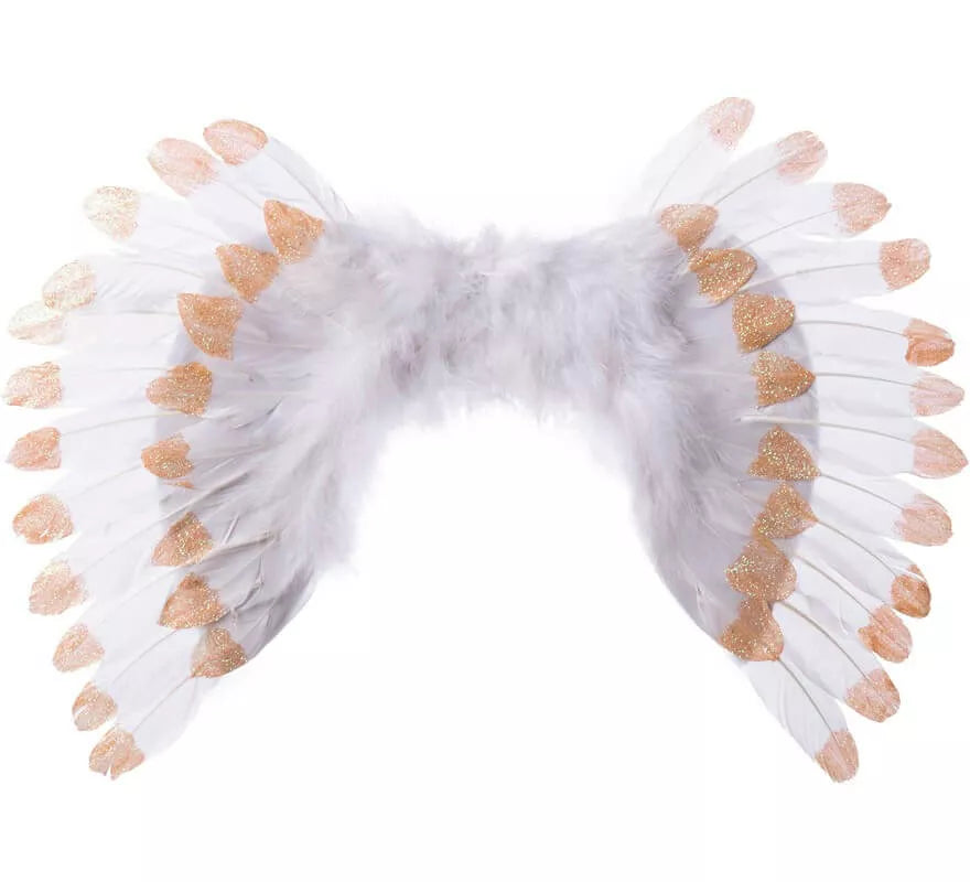 Alas de Ángel Blancas y Doradas de 55x40 cm
