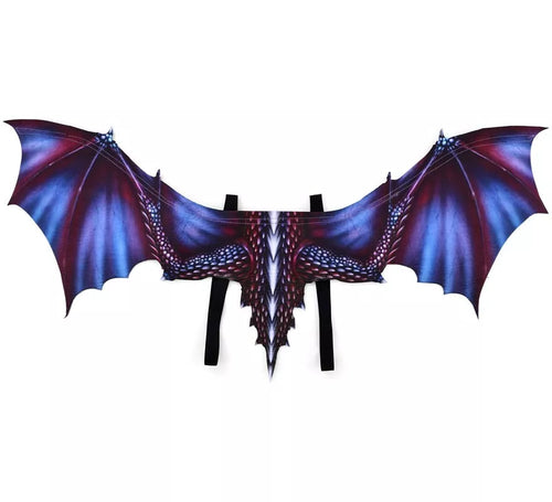 Alas de Dragón azul de 92x34 cm