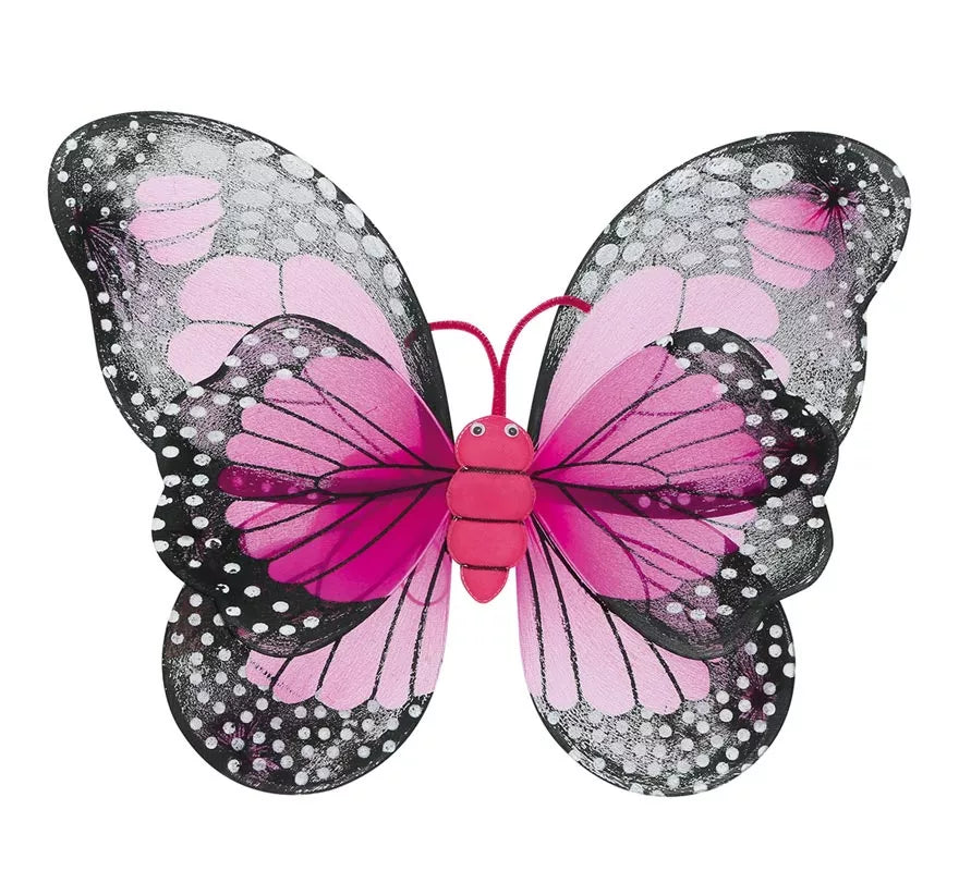 Translation missing: en.Alas de Mariposa Fucsia y Negro de 50x39 cm