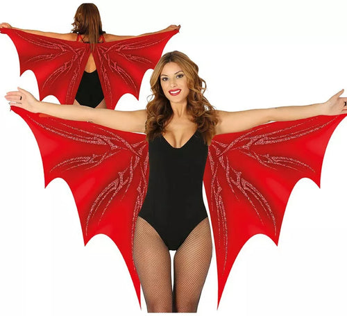 Alas de Murciélago rojas de 170x80 cm
