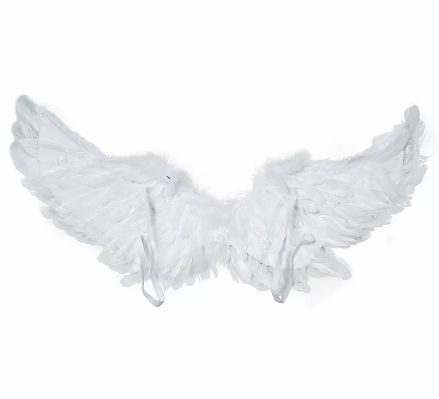 Translation missing: en.Alas de Plumas blanca con luz de 80x40 cm