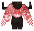 Alas de Plumas con Tela Roja de 105X45 cm