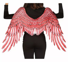 Feather Wings with Red Fabric 105X45 cm