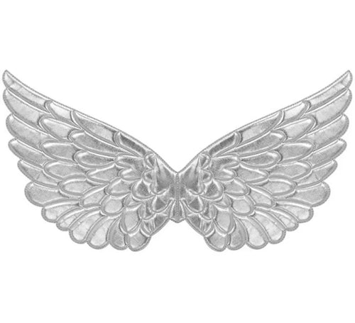 Alas de Tejido plata de 57x26 cm