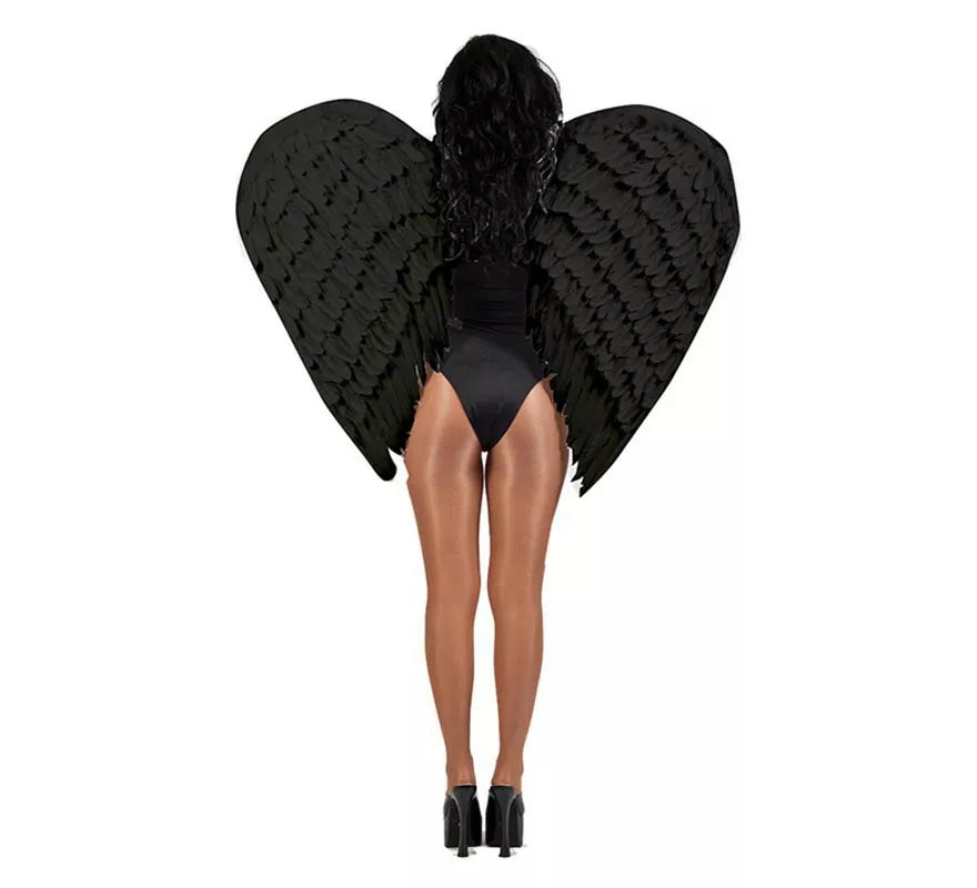 Translation missing: en.Alas Gigantes Plumas Negras 100X80 cm