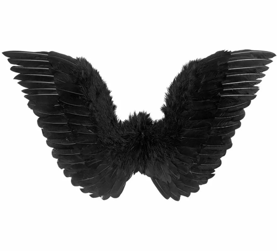 Alas negras con Plumas 78x36 cm