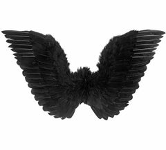 Black wings with feathers 78x36 cm