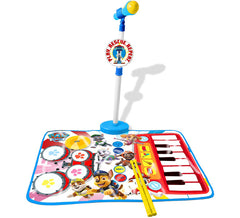 Paw Patrol Drum and Piano Mat with Stand Microphone and Drumsticks