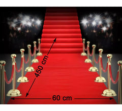 Red decoration carpet 450X60 cm
