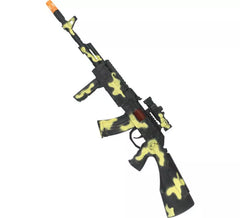 Camouflage Military Machine Gun with Flash Effect Light 59cm