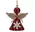 Angelito Rojo de Madera Colgante de 12 cms