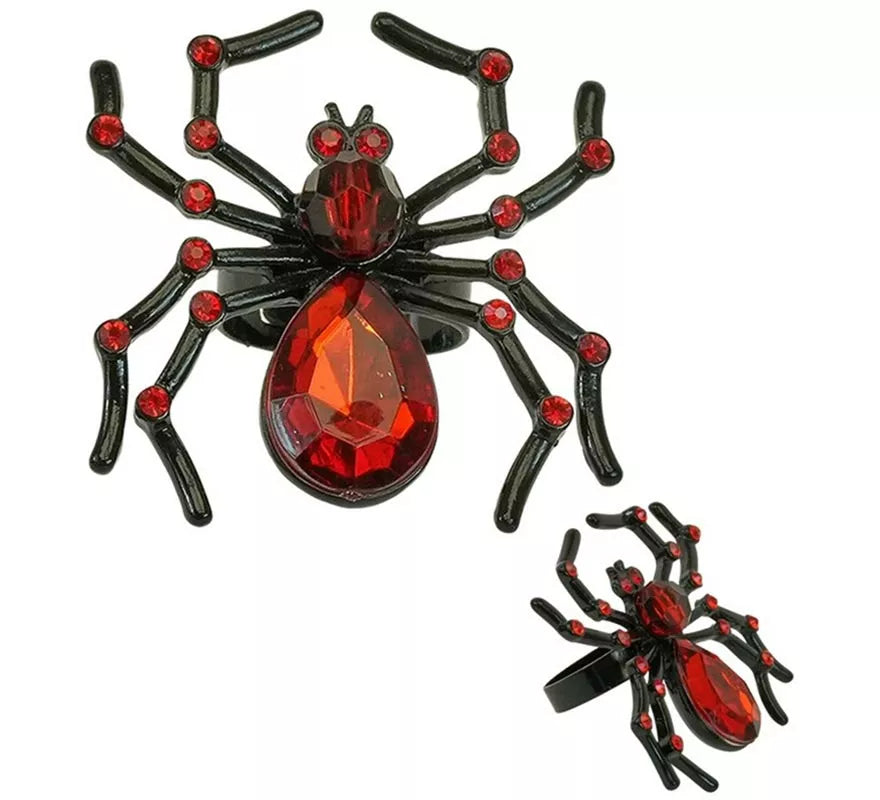 Translation missing: en.Anillo Araña con Gema y Diamantes rojos